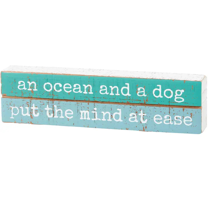 "An Ocean and a Dog" Block Sign