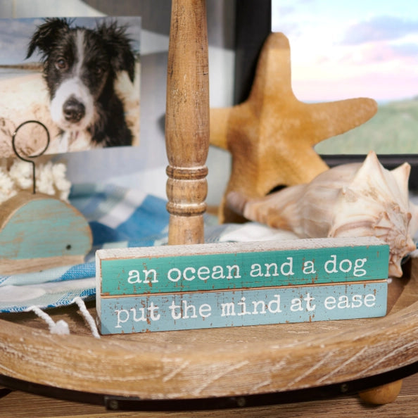"An Ocean and a Dog" Block Sign