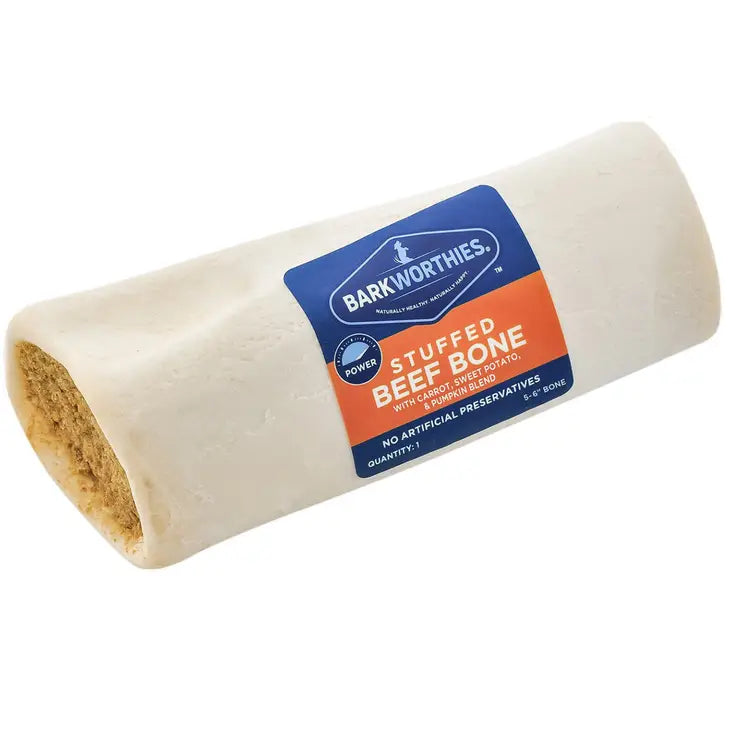 Barkworthies Stuffed Shin Bone Dog Chew