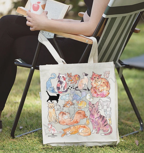 Cat Breeds Tote Bag