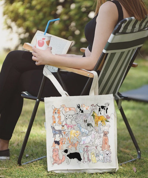 Dog Breeds Tote Bag