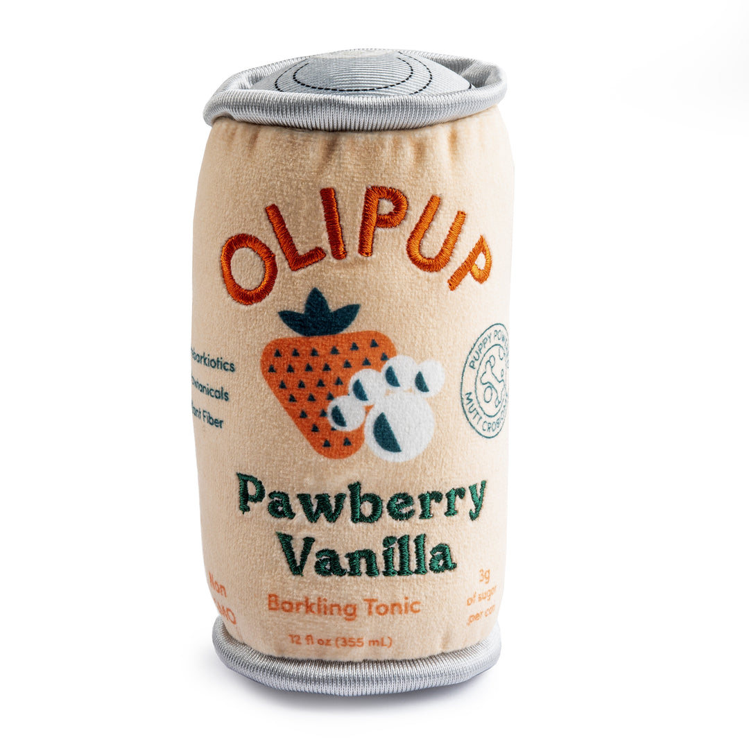 Pawberry Vanilla Olipup Soda Dog Toy