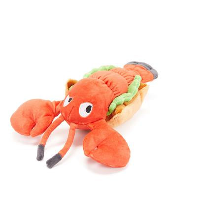 lobster roll dog toy