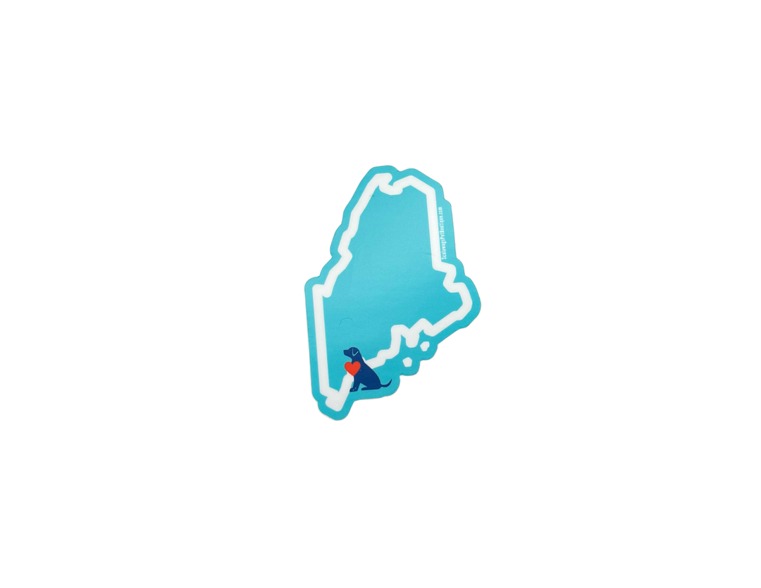 Maine Dog Love Sticker