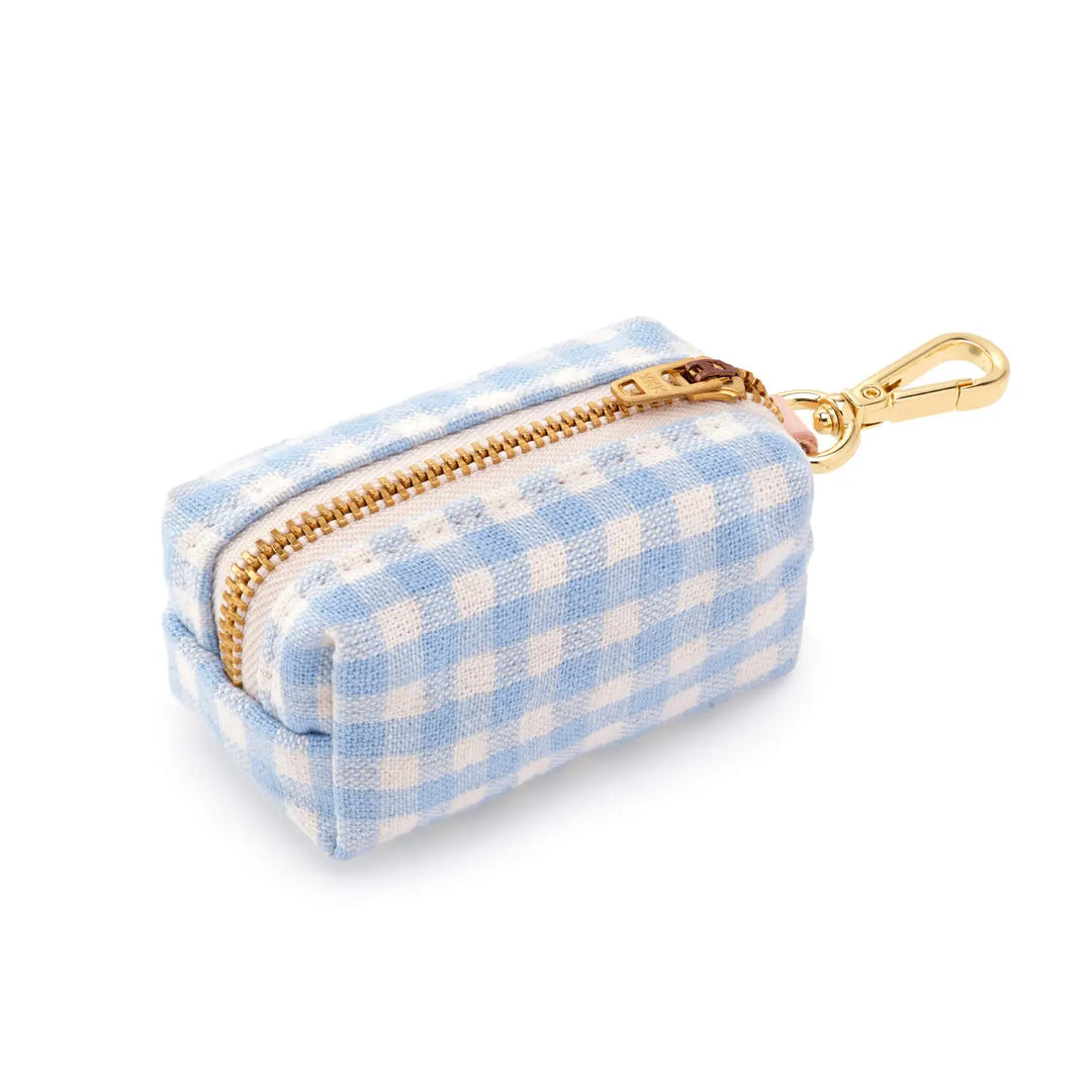 The Foggy Dog Bag Dispenser - Sky Blue Gingham