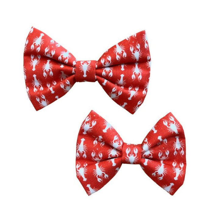 Coral Red Lobster Bow Tie