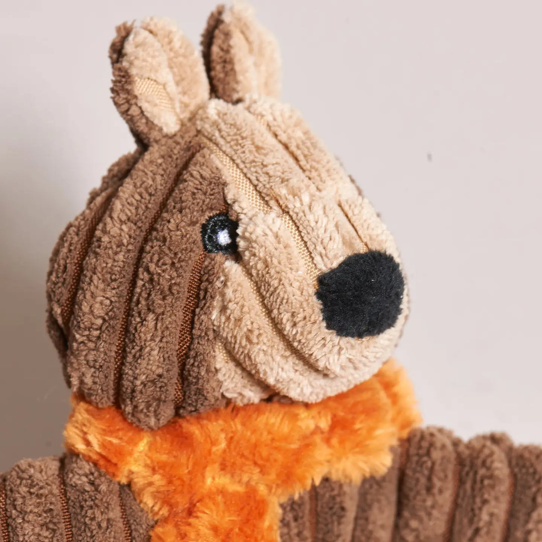 Nutmeg Squirrel HuggleFlatties Dog Toy