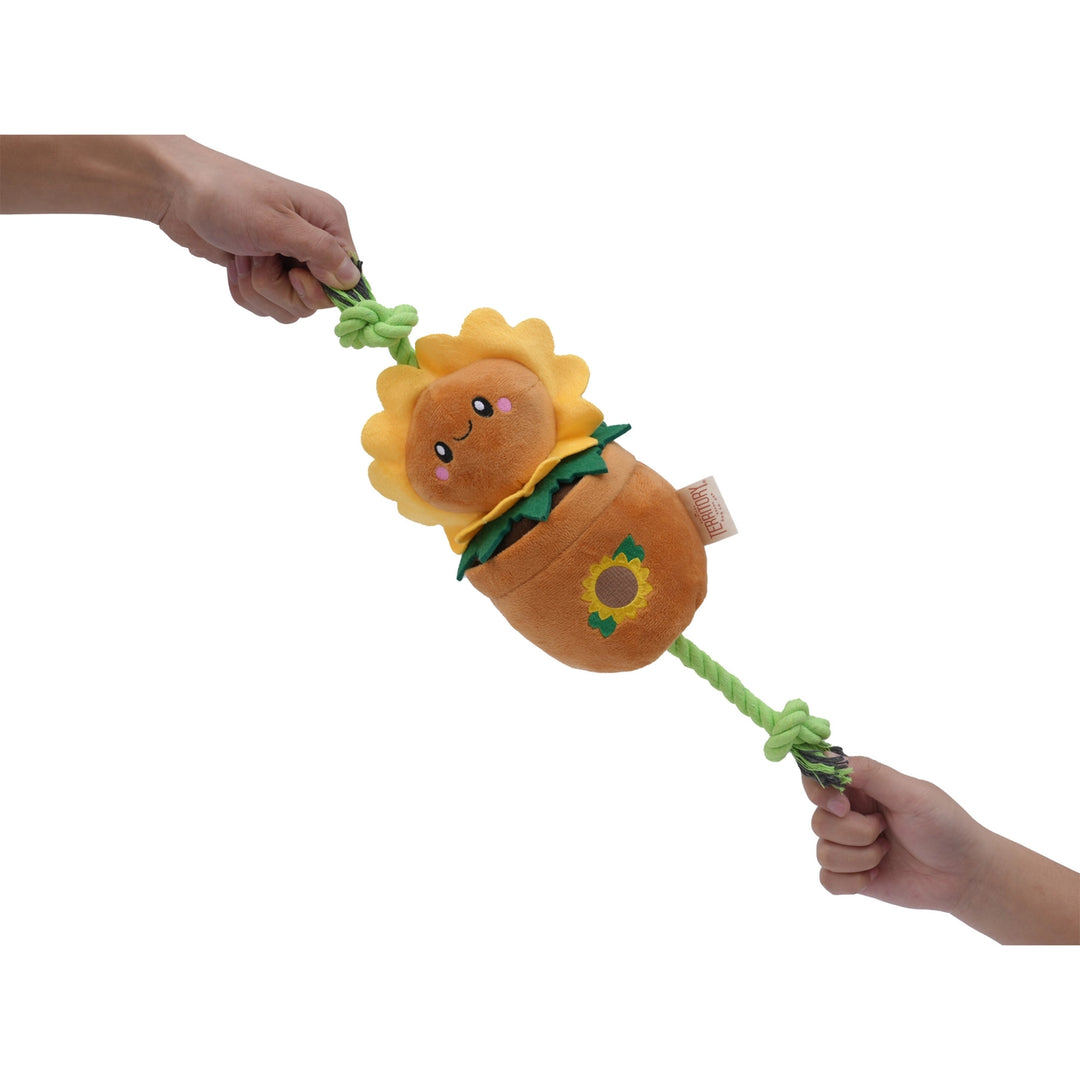 Sunflower Treat & Tug Dog Toy