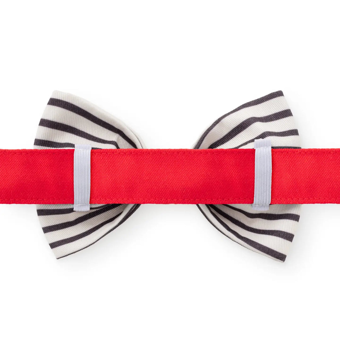 Anchor Embroidered Dog Bow Tie