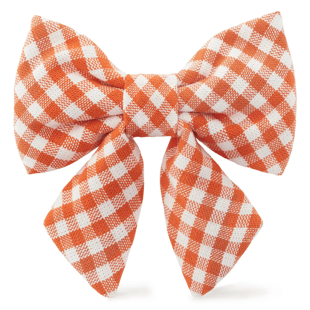 Cider Gingham Lady Dog Bow