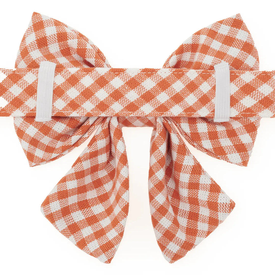 Cider Gingham Lady Dog Bow