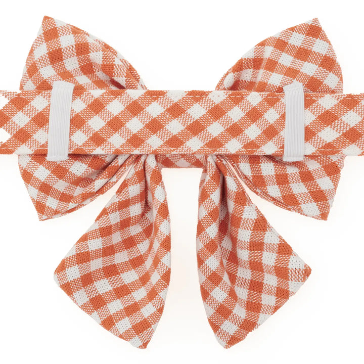 Cider Gingham Lady Dog Bow