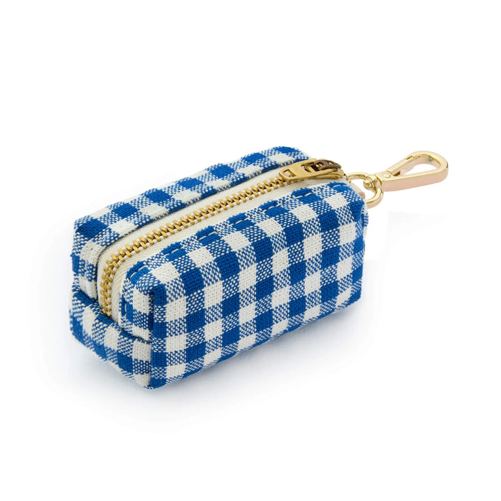 The Foggy Dog Bag Dispenser - Lake Blue Gingham
