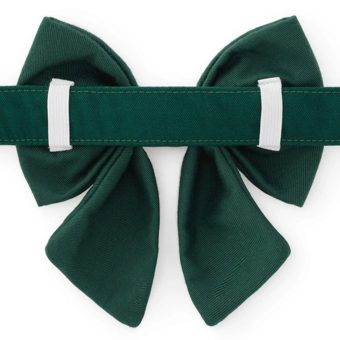 Green Candy Canes Dog Bow