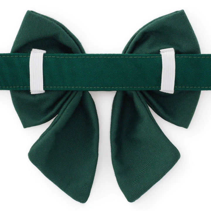 Green Candy Canes Dog Bow