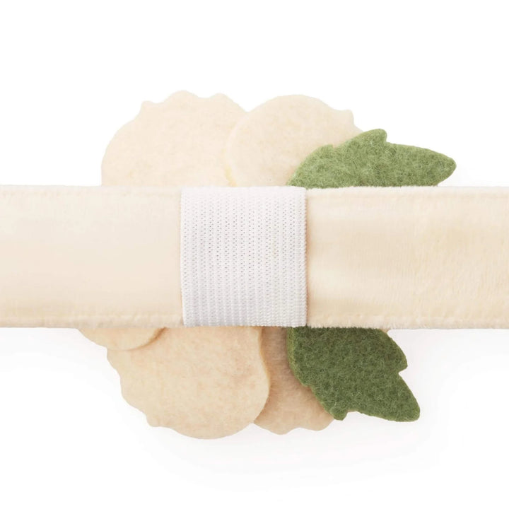 Ivory Peony Dog Collar Flower