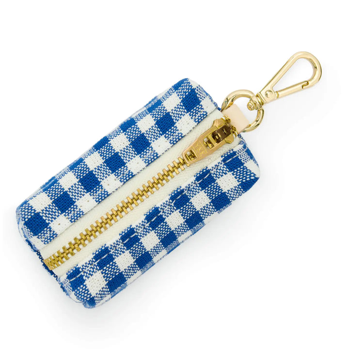 The Foggy Dog Bag Dispenser - Lake Blue Gingham