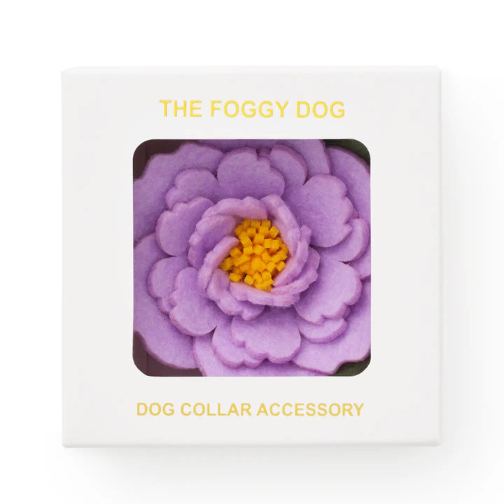 Lilac Peony Dog Collar Flower