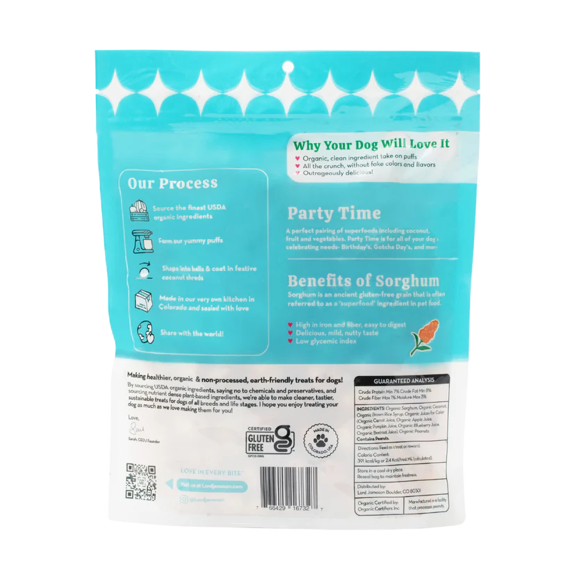Organic Party Time Love Puffs Treats