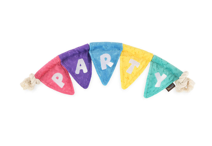 Party Animal Tug N' Party Banner Dog Toy