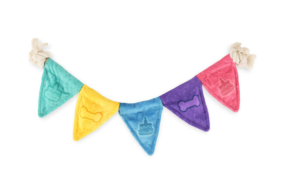 Party Animal Tug N' Party Banner Dog Toy