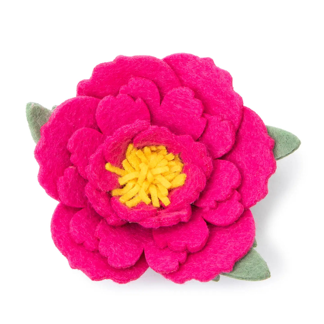 Pink Peony  Dog Collar Flower