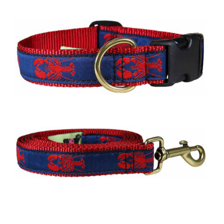 Navy/Red Lobster Dog Collar