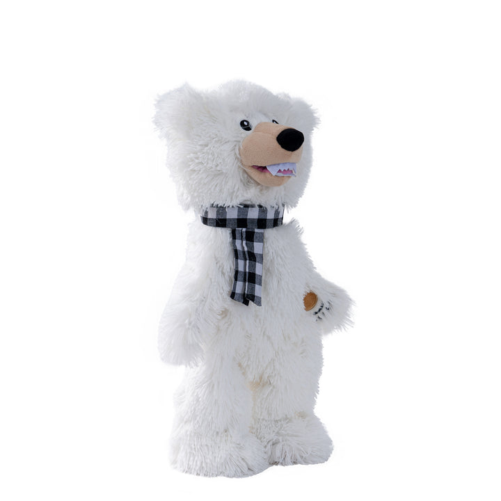 Stuffless Polar Bear Dog Toy