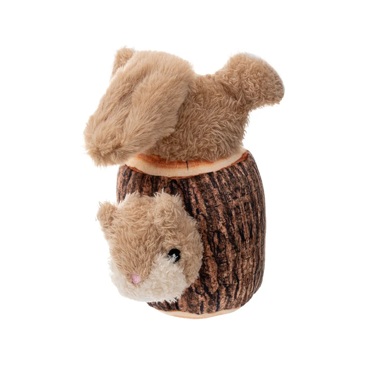 Animated Squirrel in a Log Dog Toy