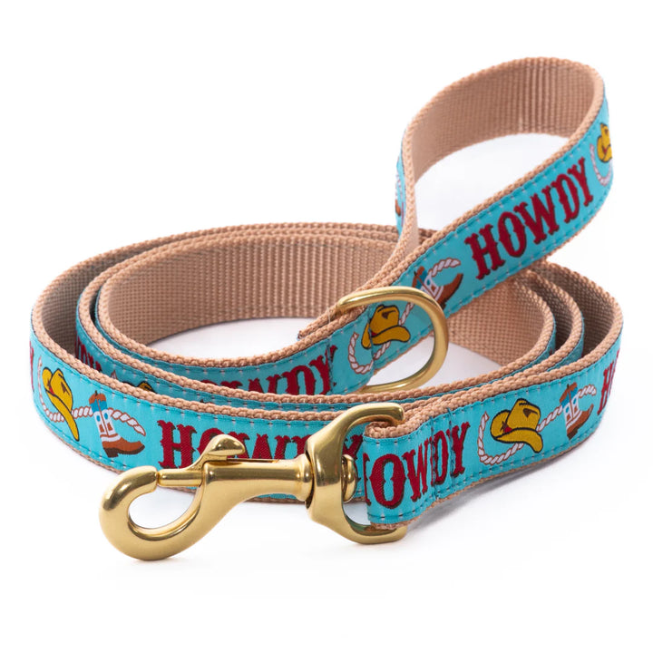 Blue "Howdy" Dog Lead