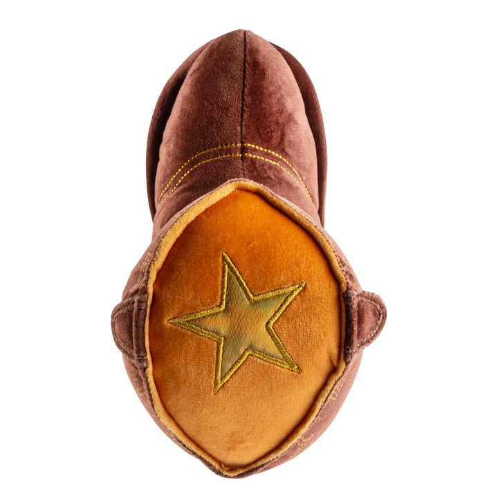 Brown Cowboy Boot Dog Toy
