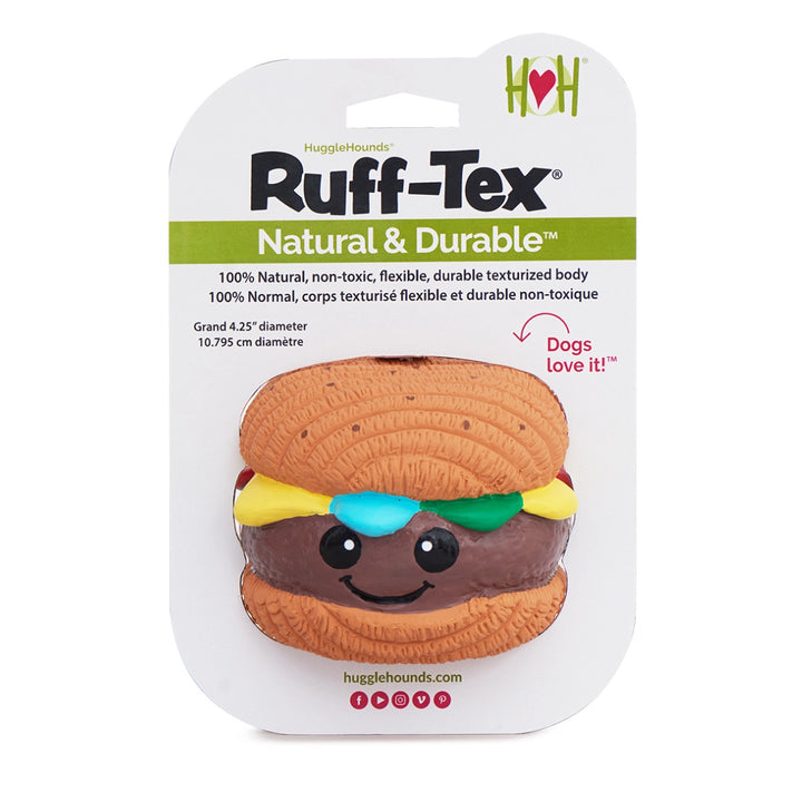Big Buns Hamburger Ruff-Tex Dog Toy