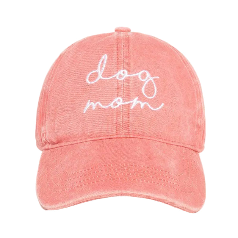 "Dog Mom" Script Baseball Cap