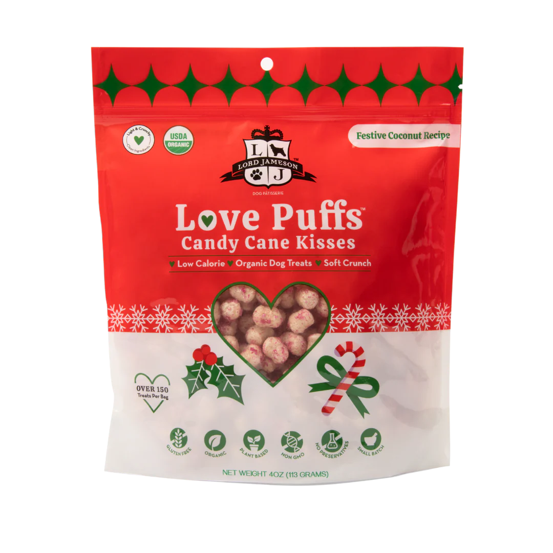 Candy Cane Kisses Organic Dog Treats