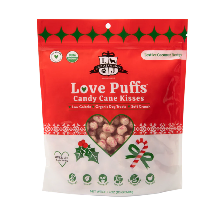 Candy Cane Kisses Organic Dog Treats