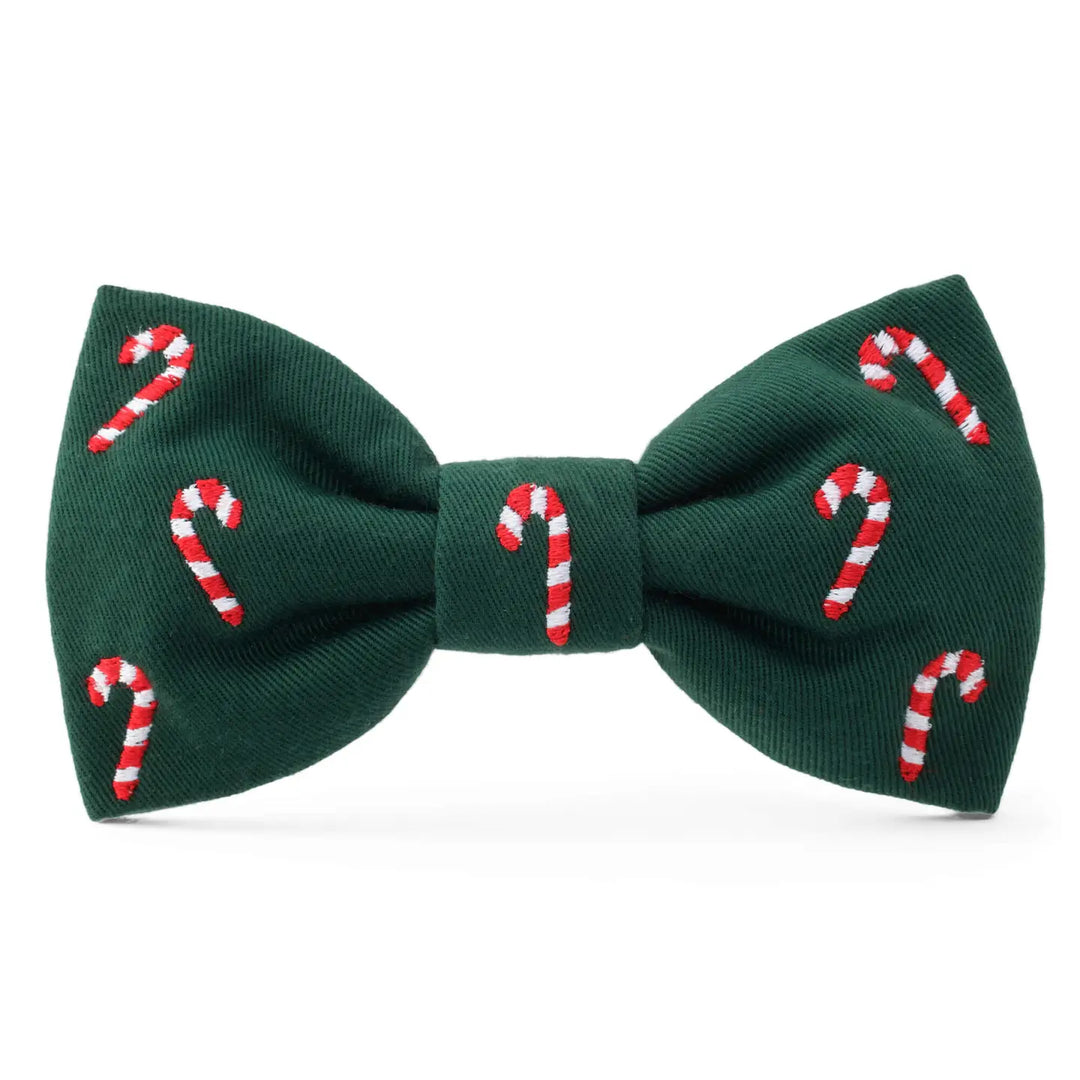 Green Candy Canes Bow Tie