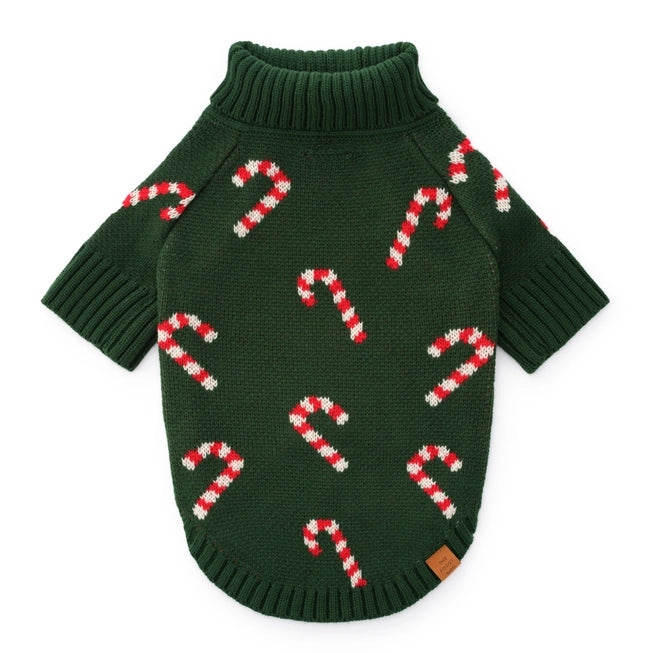 Candy Cane Dog Sweater