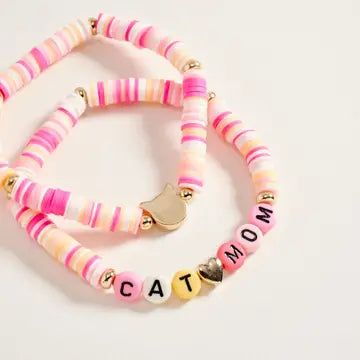 "Cat Mom" Bracelet Set