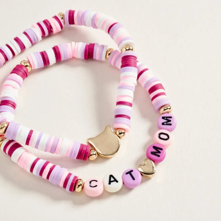 "Cat Mom" Bracelet Set