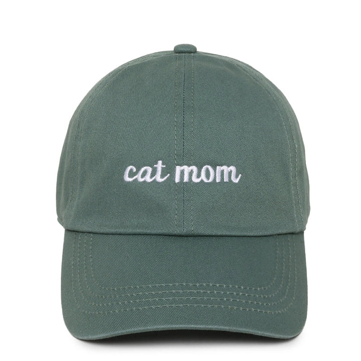 "Cat Mom" Embroidered Baseball Cap