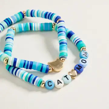 "Cat Mom" Bracelet Set