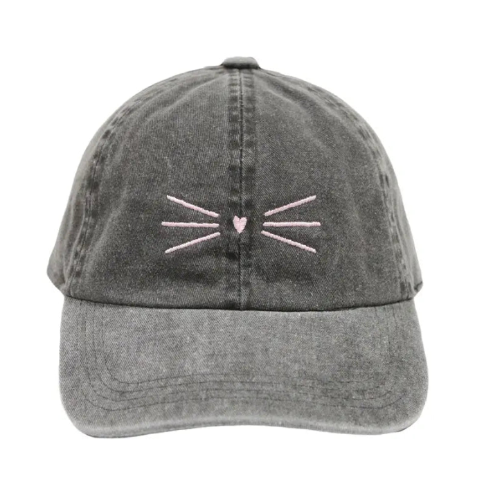 Cat Whiskers Embroidered Baseball Cap