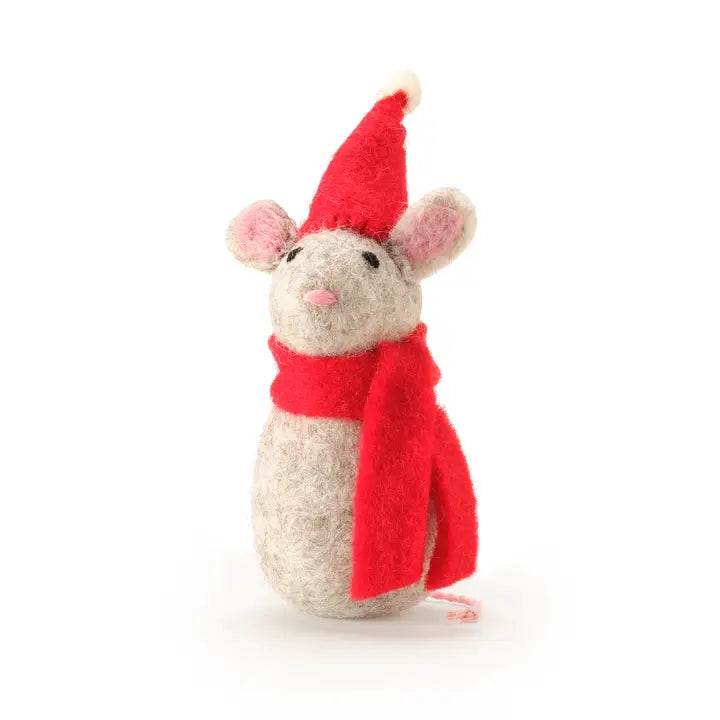 Woolly Christmas Mouse Cat Toy