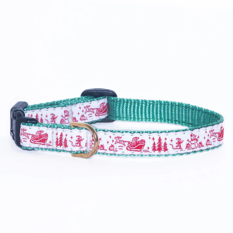 Christmas Toile Dog Collar