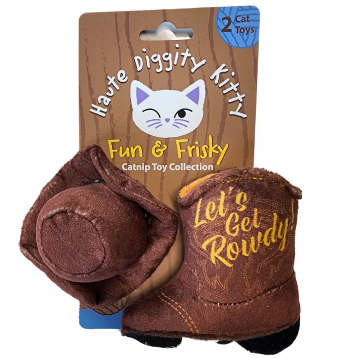 Kitty Cowboy Hat & Boot Cat Toys - 2-Pack