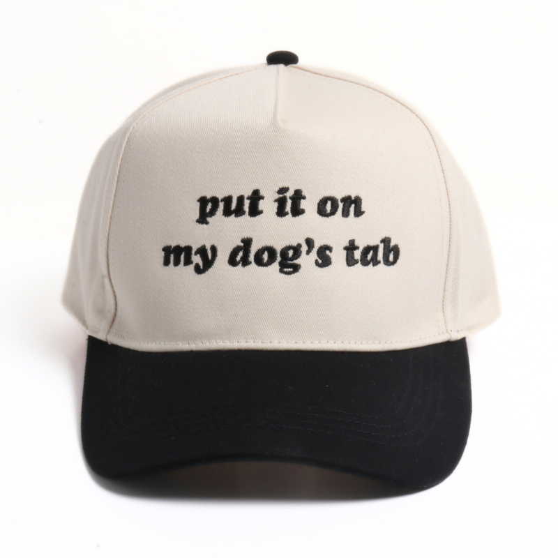 "Put It On My Dog's Tab" Embroidery Two Tone Cap