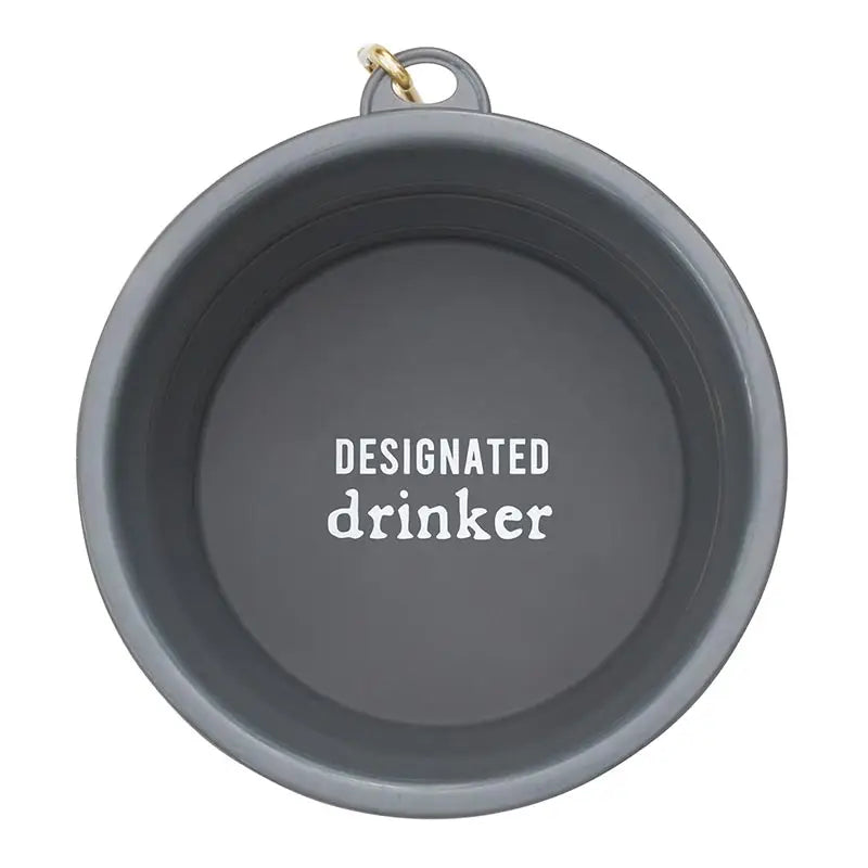 "Designated Drinker" Collapsible Dog Bowl