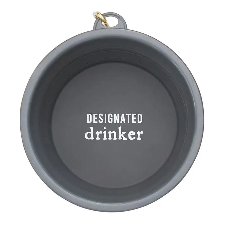 "Designated Drinker" Collapsible Dog Bowl