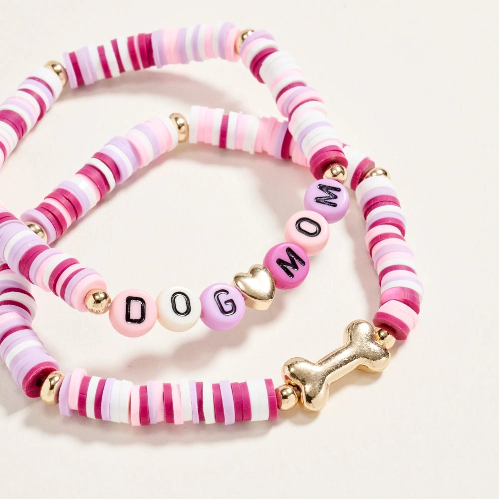 "Dog Mom" Bracelet Set