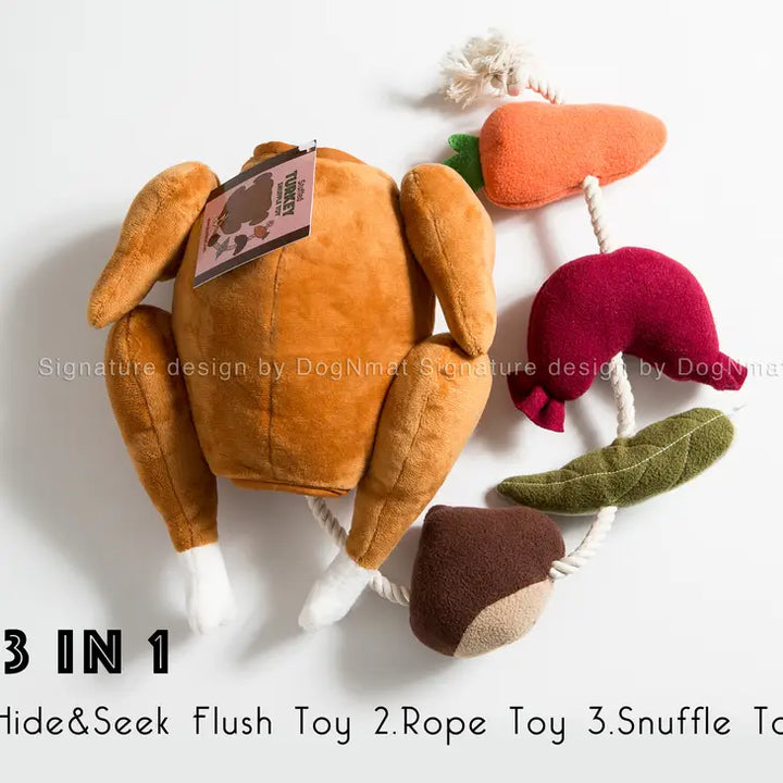 DogNmat Stuffed Turkey Snuffle Toy